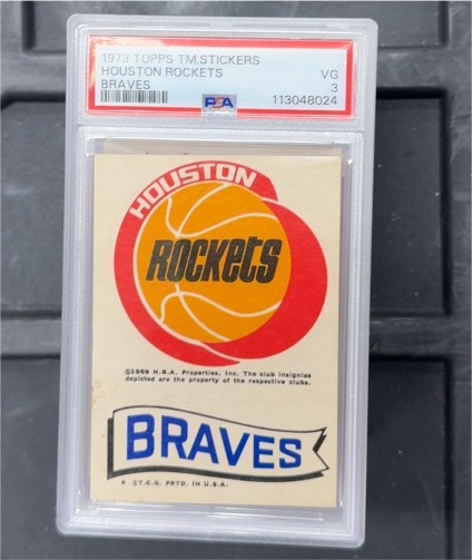1973 Topps Team Stickers Houston Rockets / Buffalo Braves — front