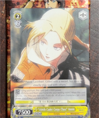 "104th Cadet Corps Class" Annie - AOT/S35-E015 Weiss Schwarz Attack on Titan — front