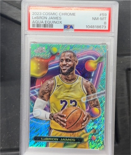 2023 Topps Cosmic Chrome #59 LeBron James Aqua Equinox — front