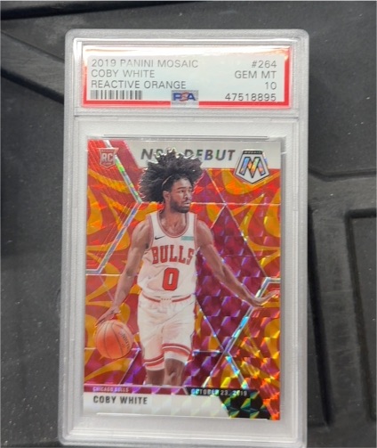 2019 Panini Mosaic #264 Coby White Reactive Orange — front