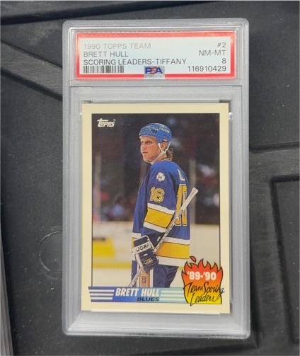 1990 Topps Team Scoring Leaders Tiffany #2 Brett Hull — front