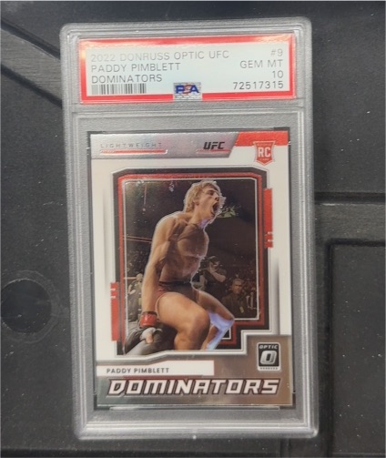 2022 Donruss Optic UFC #9 Paddy Pimblett Dominators Rookie — front