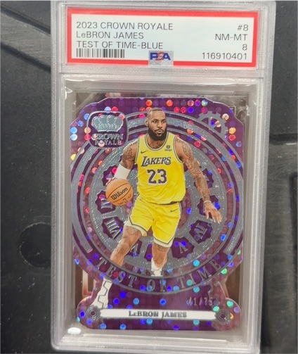 2023 Crown Royale #8 LeBron James Test of Time - Blue — front