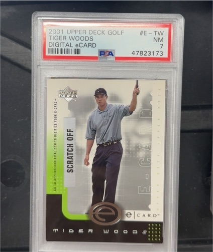 2001 Upper Deck Golf #E-TW Tiger Woods Digital eCard — front