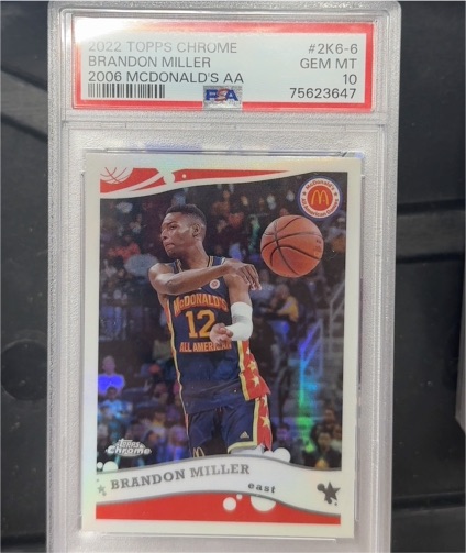 2022 Topps Chrome #2K6-6 Brandon Miller McDonald's All American — front