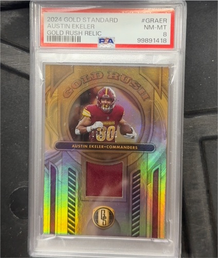 2024 Panini Gold Standard #GR-AER Austin Ekeler Gold Rush Relic — front