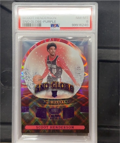 2023-24 Panini Crown Royale #8 Scoot Henderson Sno Globe Purple — front