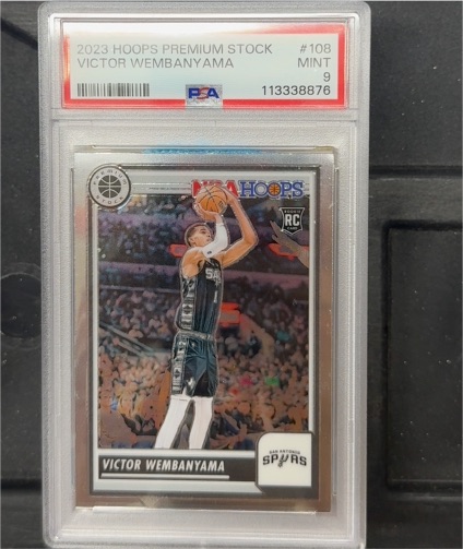 2023-24 Panini NBA Hoops Premium Stock #108 Victor Wembanyama — front