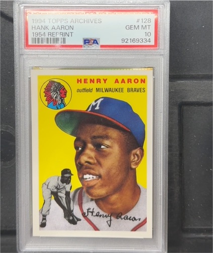 1994 Topps Archives #128 Hank Aaron 1954 Reprint — front