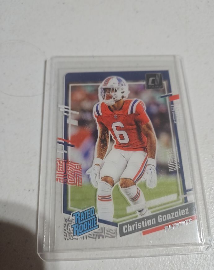 2023 Panini Donruss Clearly Rated Rookie Christian Gonzalez — front