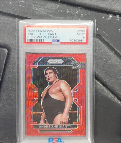 2022 Panini Prizm WWE #200 Andre The Giant Ruby Wave Prizm — front
