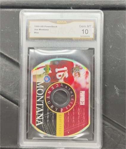 1999 Upper Deck PowerDeck Disc Joe Montana — front