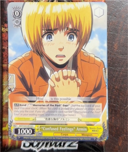 Weiss Schwarz Attack on Titan S35-E016 "Confused Feelings" Armin — front