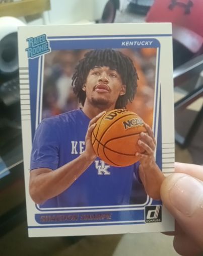 2022-23 Panini Chronicles Draft Picks Donruss Rated Rookie #5 Shaedon Sharpe — front