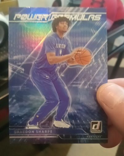 2022-23 Panini Chronicles Draft Picks #PF-SSH Shaedon Sharpe Power Formulas — front