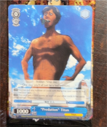 Weiss Schwarz "Predation" Titan (B) Attack on Titan — front
