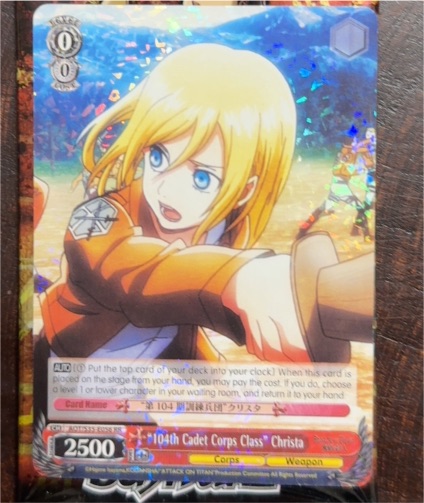 Weiss Schwarz #104 Christa 104th Cadet Corps Class — front