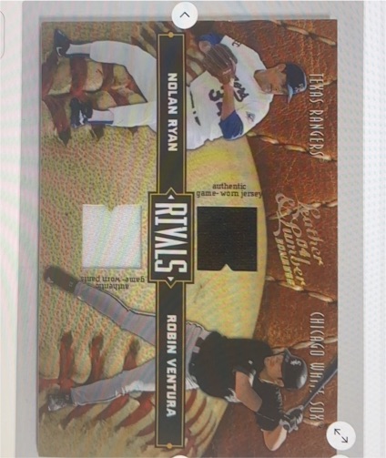 2004 Donruss Leather & Lumber Rivals #LLR-10 Nolan Ryan / Robin Ventura — front