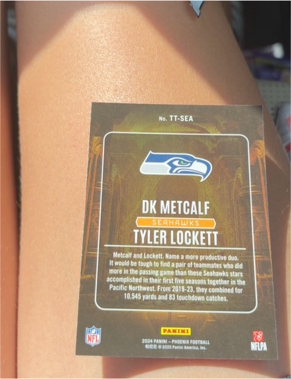 2024 Panini Phoenix Treasured Tandems #TT-SEA DK Metcalf Tyler Lockett — front