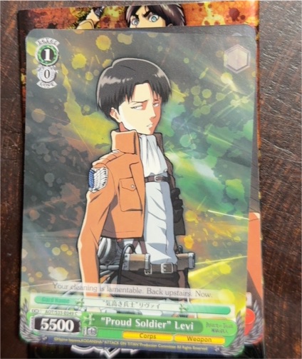 Weiss Schwarz Attack on Titan "Proud Soldier" Levi AOT/S35-049C — front