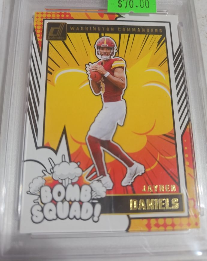 2024 Panini Donruss #29 Jayden Daniels Bomb Squad Rookie Card — front
