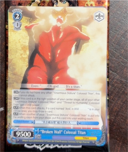Weiss Schwarz 2023 AOT/S35-E093 "Broken Wall" Colossal Titan — front