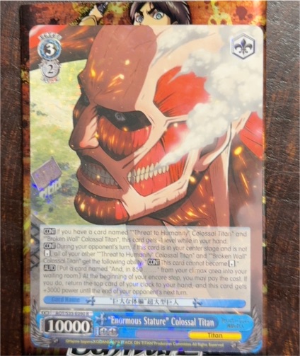 Weiss Schwarz "Enormous Stature" Colossal Titan AOT/S35-E090 — front