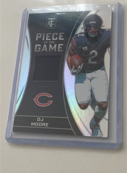 2024 Panini Totally Certified #POTG-DME DJ Moore Piece Of The Game — front