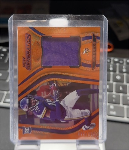 2020 Panini Certified New Generation Jerseys Mirror Orange Justin Jefferson — front