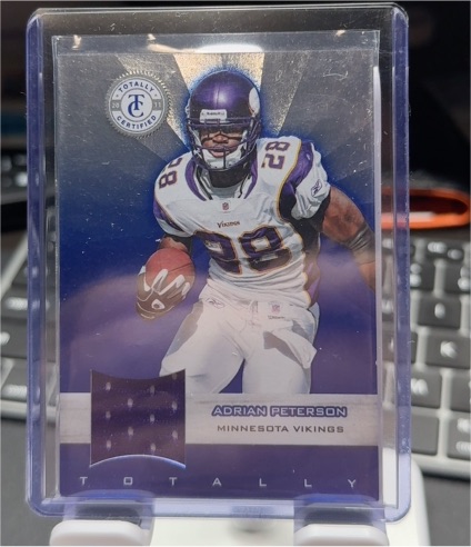 2011 Panini Totally Certified Blue Materials Adrian Peterson — front