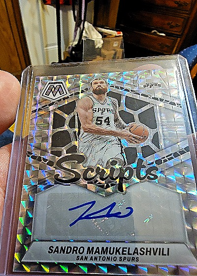 2023-24 Panini Mosaic Scripts #MS-DRO Sandro Mamukelashvili — front