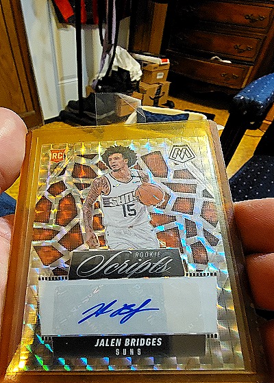 2024-25 Panini Mosaic Scripts #MS-JBR Jalen Bridges — front