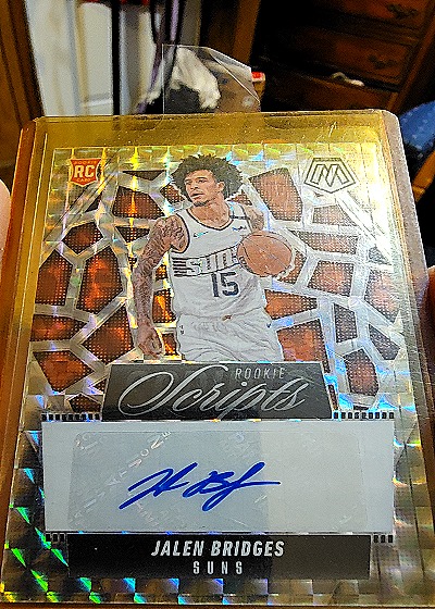 2024-25 Panini Mosaic Rookie Scripts #RC Jalen Bridges — front