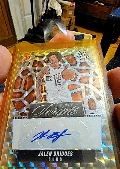2024-25 Panini Mosaic Rookie Scripts #MS-JBR Jalen Bridges — front