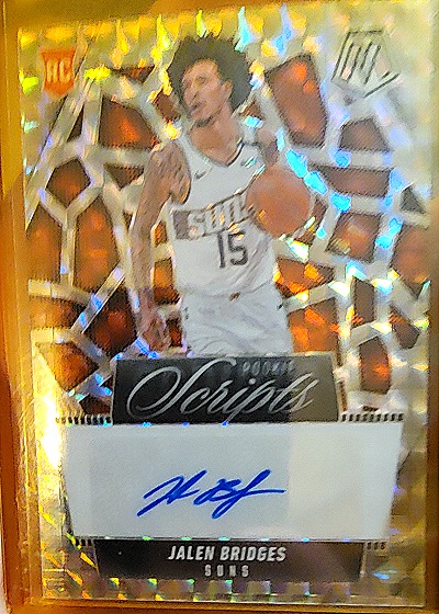 2024-25 Panini Mosaic Scripts #MS-JBR Jalen Bridges — front