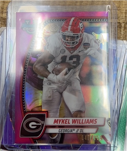 2024 Bowman University Chrome #134 Mykel Williams — front