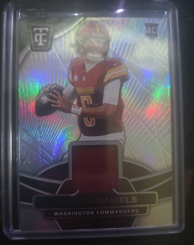 2024 Panini Totally Certified #TCM-JYD Jayden Daniels Patch Rookie RC Washington Commanders — front