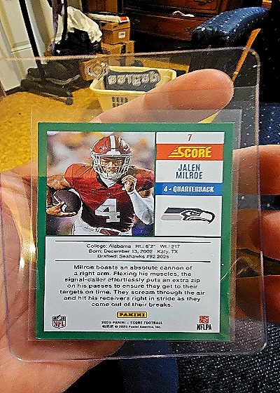 2023 Panini Score Football #7 Jalen Milroe — front