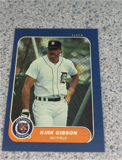 1986 Fleer Mini #47 Kirk Gibson — front