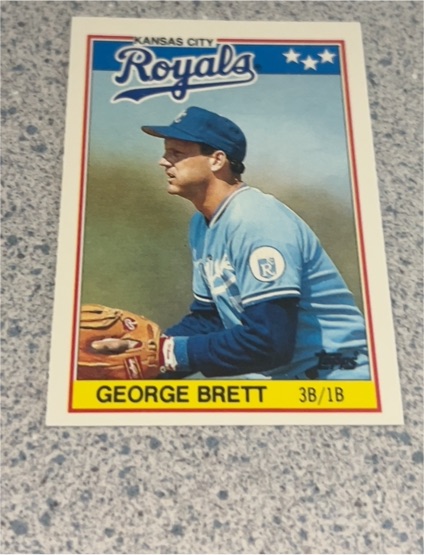 1988 Topps UK Mini #7 George Brett — front