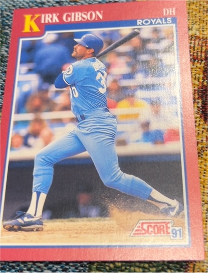 1991 Score #91 Kirk Gibson — front