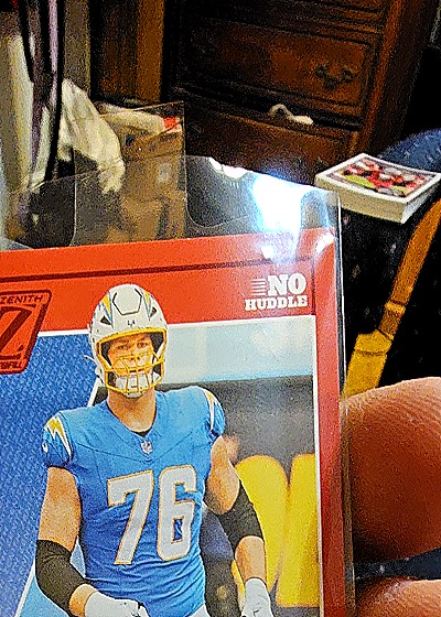 2021 Donruss Zenith No Huddle Football Card #76 Los Angeles Chargers Player — front