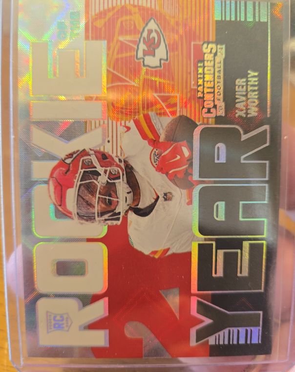 2024 Panini Contenders Football Rookie of the Year Xavier Worthy — front