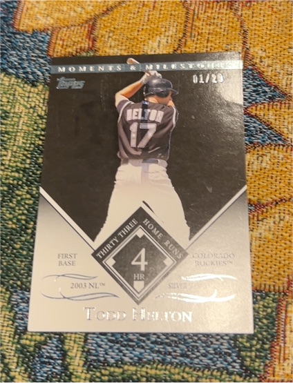2007 Topps Moments and Milestones #01/29 Todd Helton — front