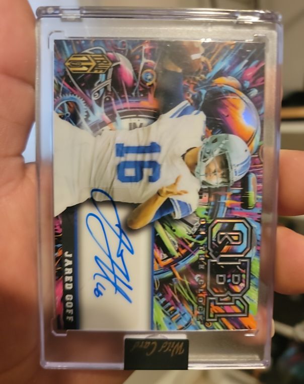 2024 Leaf Wild Card On The Clock #1/1 Jared Goff — front