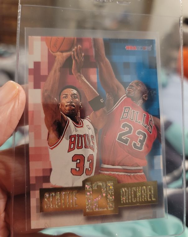 1996 Hoops Head to Head #HH2 Michael Jordan & Scottie Pippen — front