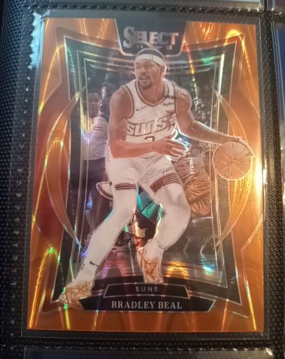 2024-25 Panini Select #12 Bradley Beal Concourse Orange Flash Prizm — front
