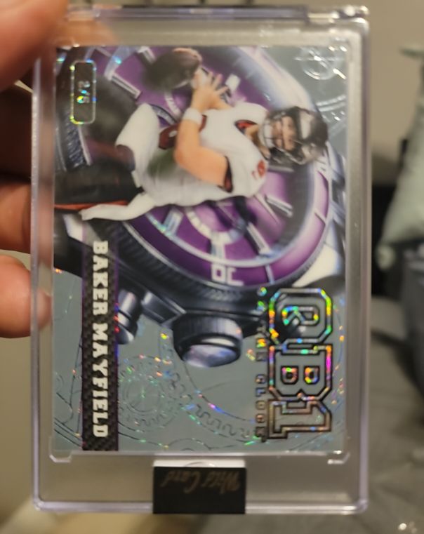 2024 Wild Card QB1 On The Clock Baker Mayfield — front