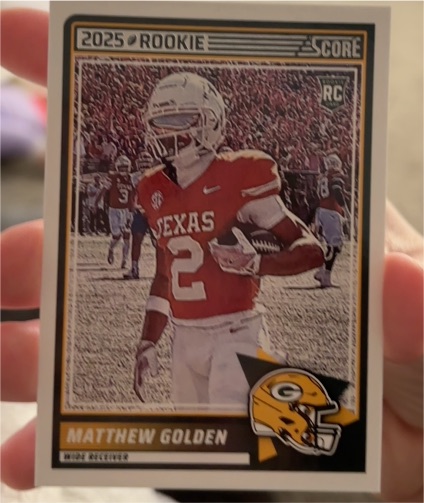 2025 Panini Score #56 Matthew Golden — front