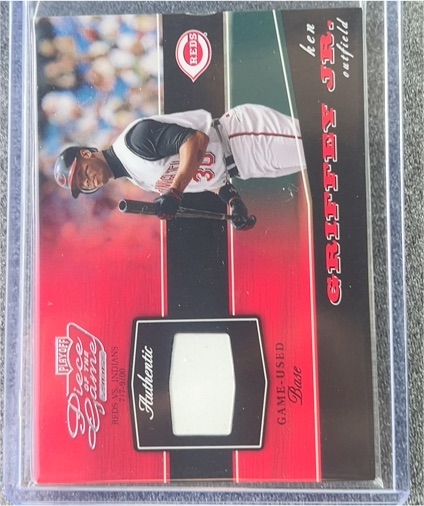 2002 Playoff Piece of the Game Materials #POG-35 Ken Griffey Jr — front
